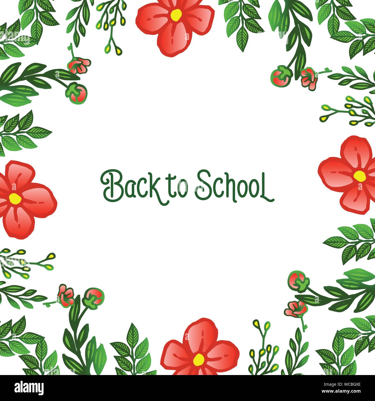 Banner Back To School With Simple Text Place For Your Drawing