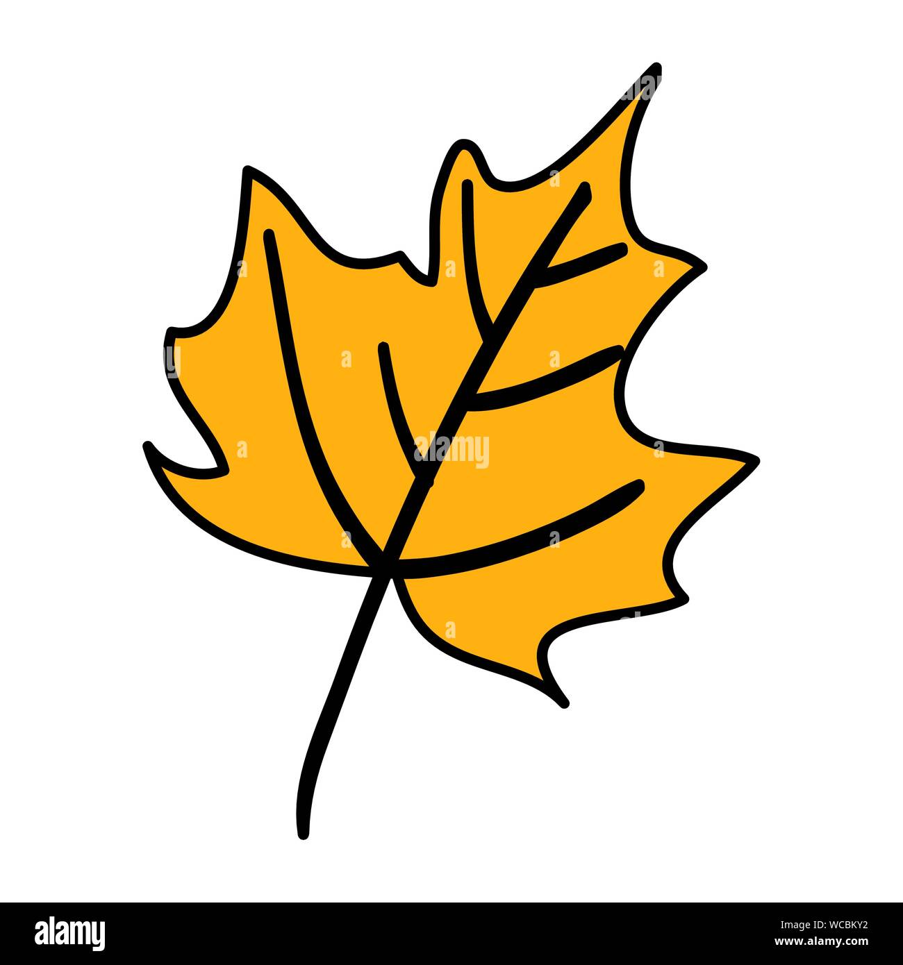 autumn dry maple leaf nature icon Stock Vector Image & Art - Alamy