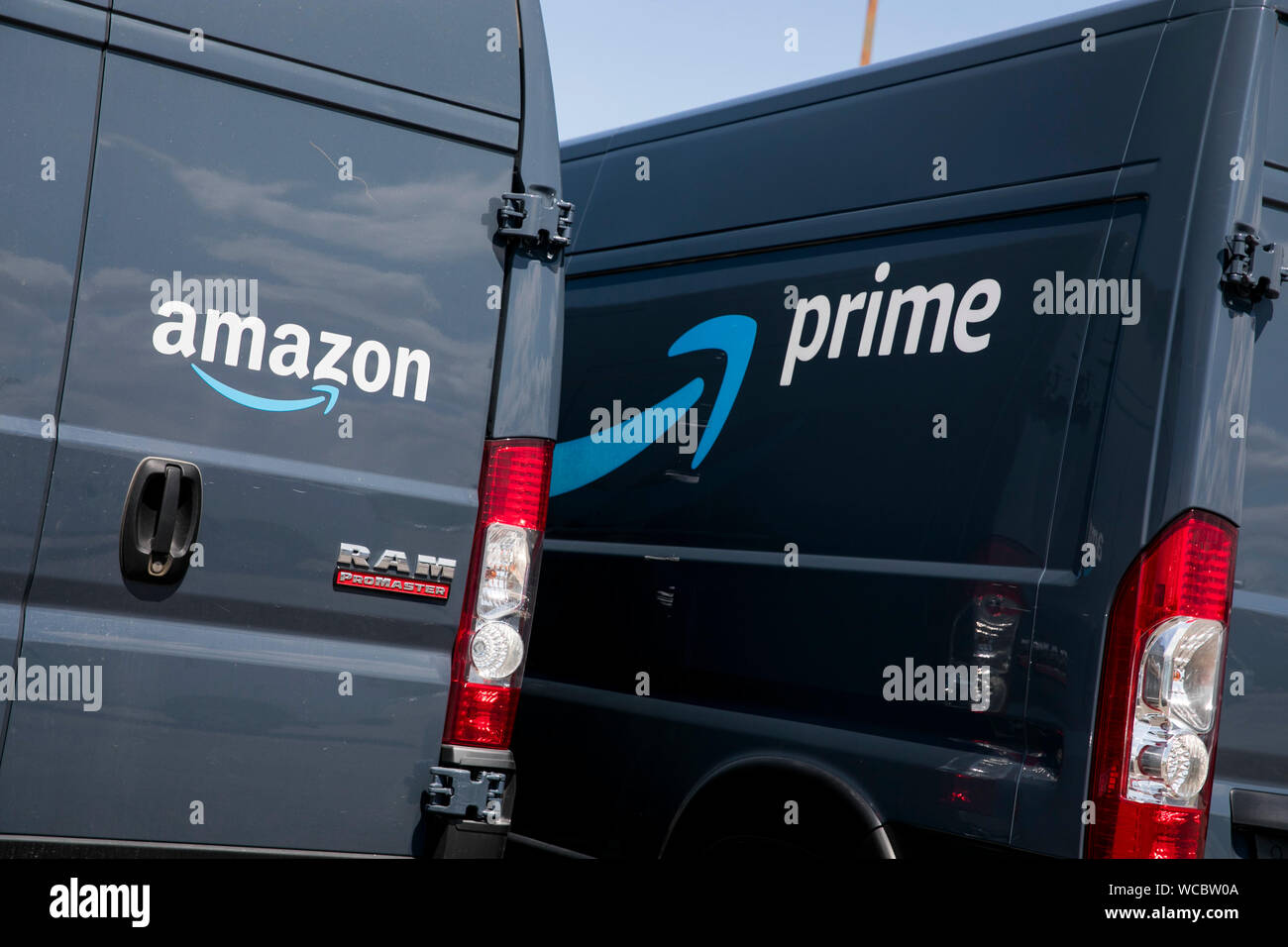 Amazon Prime delivery vehicles as seen in Euclid, Ohio on August 11