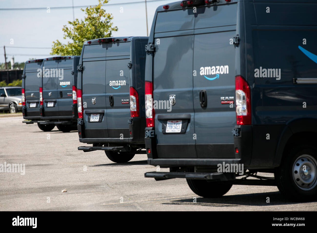 Amazon Prime delivery vehicles as seen in Euclid, Ohio on August 11