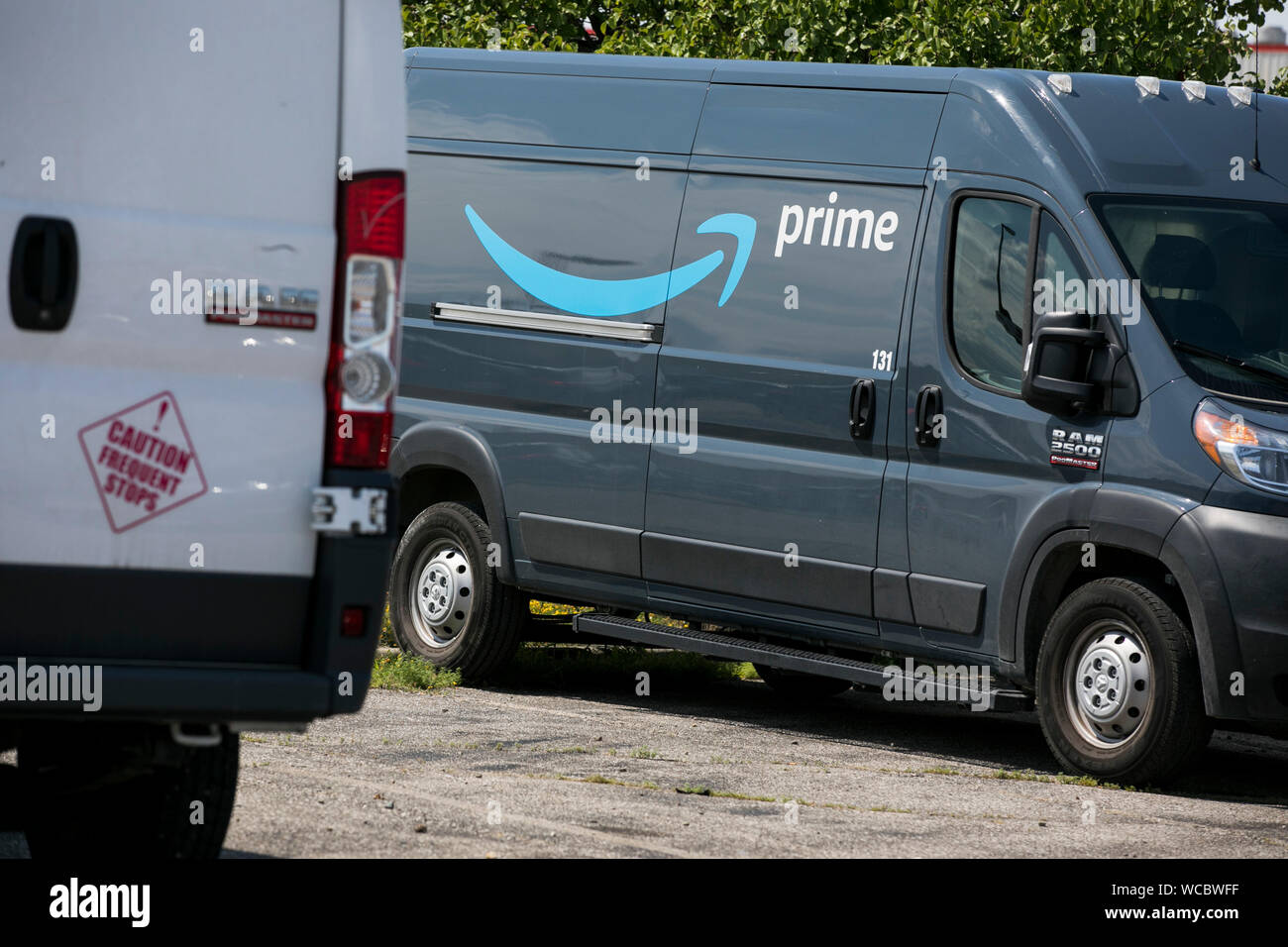 Amazon Prime delivery vehicles as seen in Euclid, Ohio on August 11