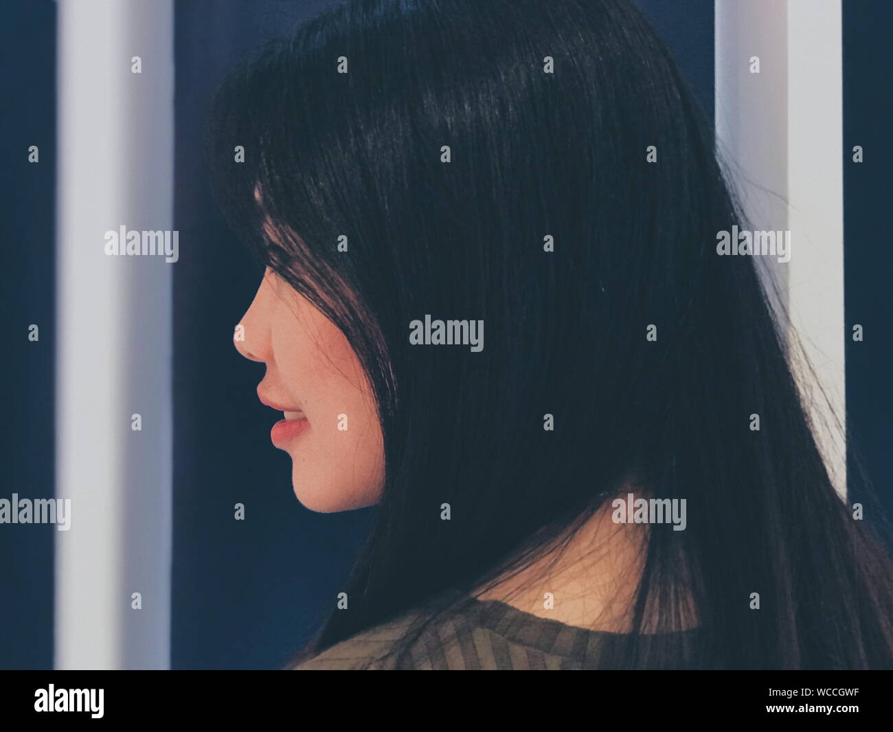 Long and beautiful black hair hi-res stock photography and images - Alamy