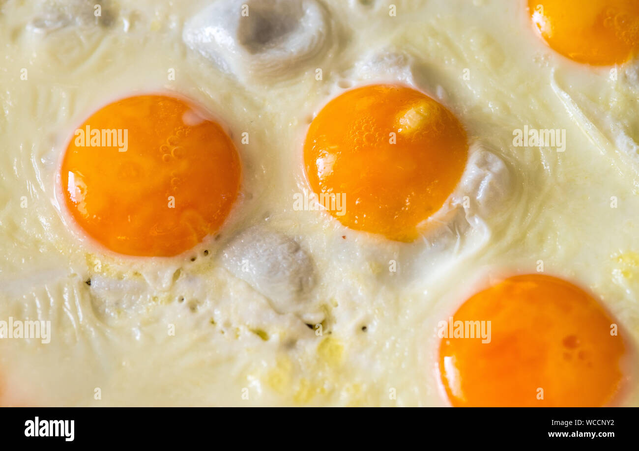 Detail Shot Of Breakfast Consisting Of Fried Egg Stock Photo