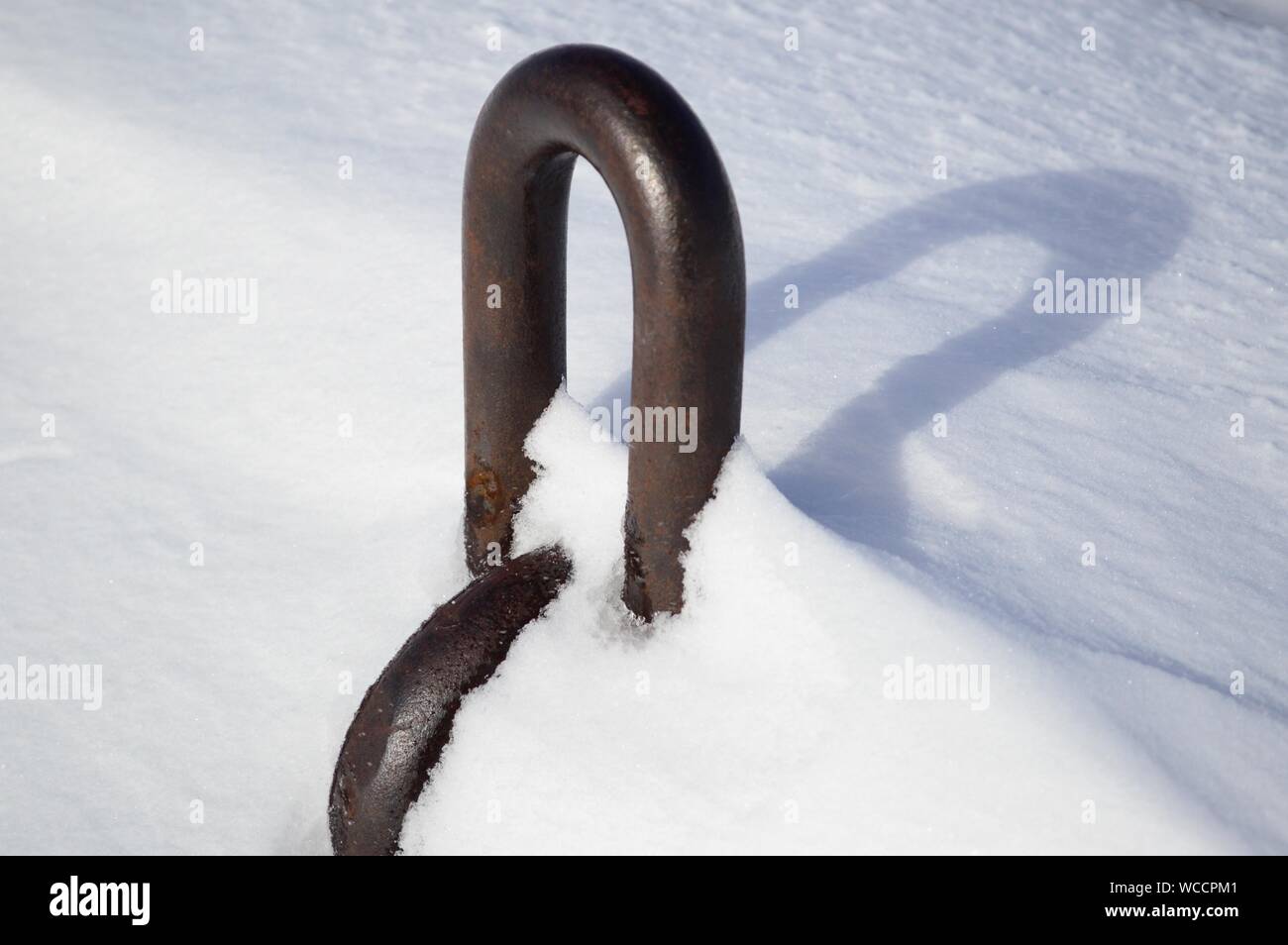 Close-up Of White Snow Stock Photo