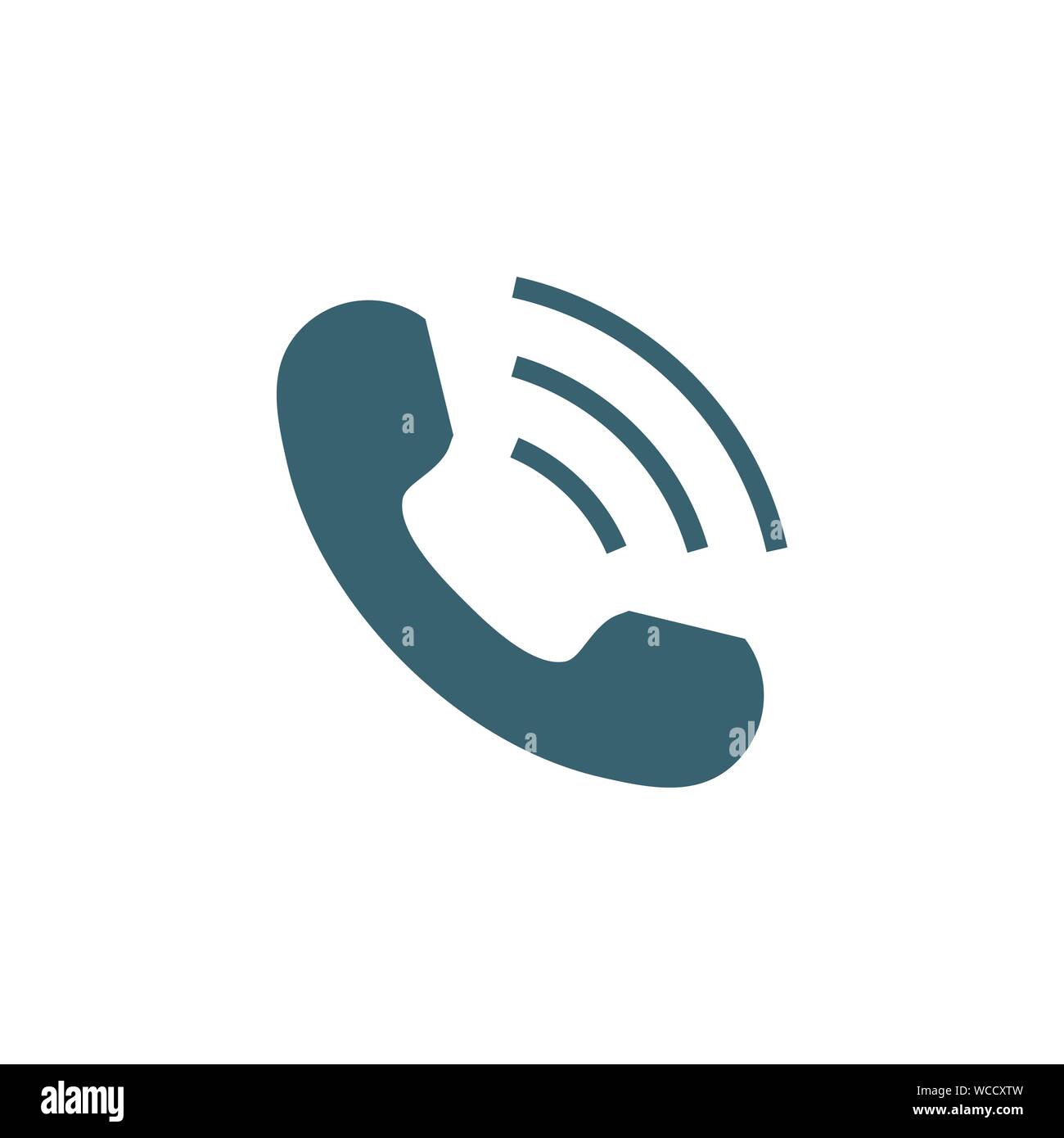 Handset related vector glyph icon. Stock Vector