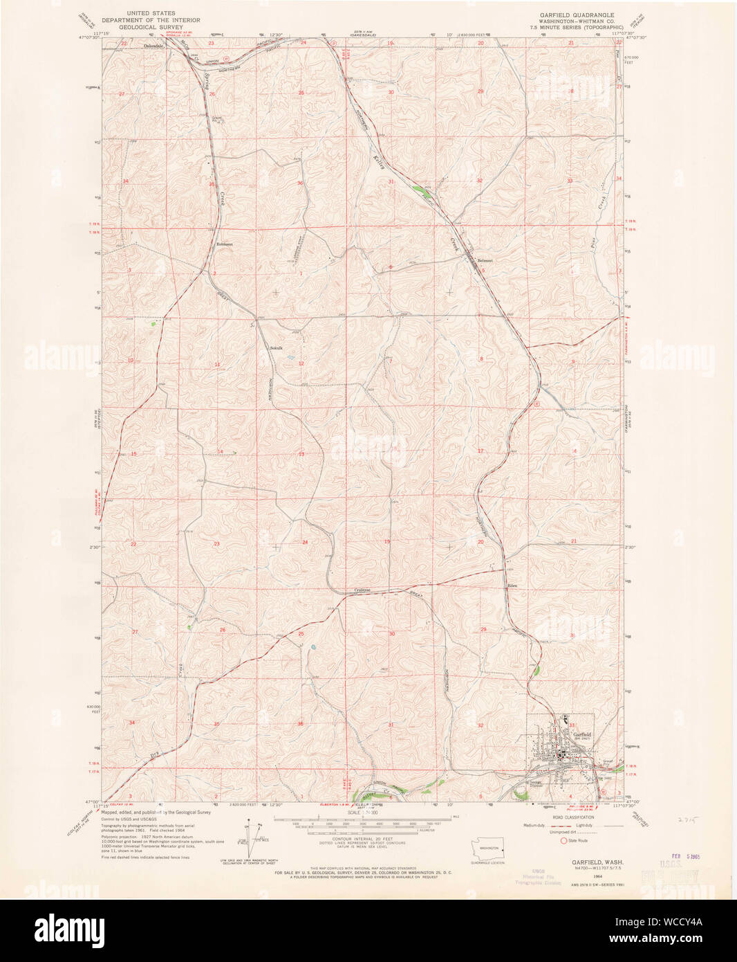 Garfield map hires stock photography and images Alamy