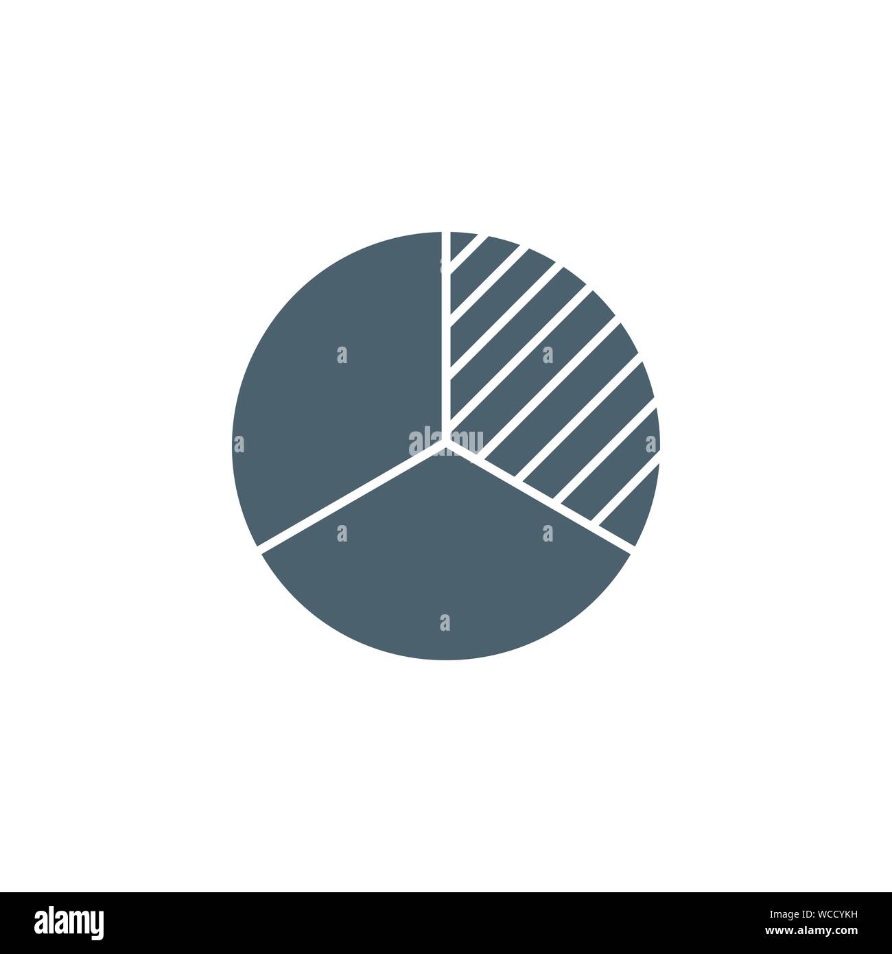 Pie Chart related vector glyph icon. Stock Vector