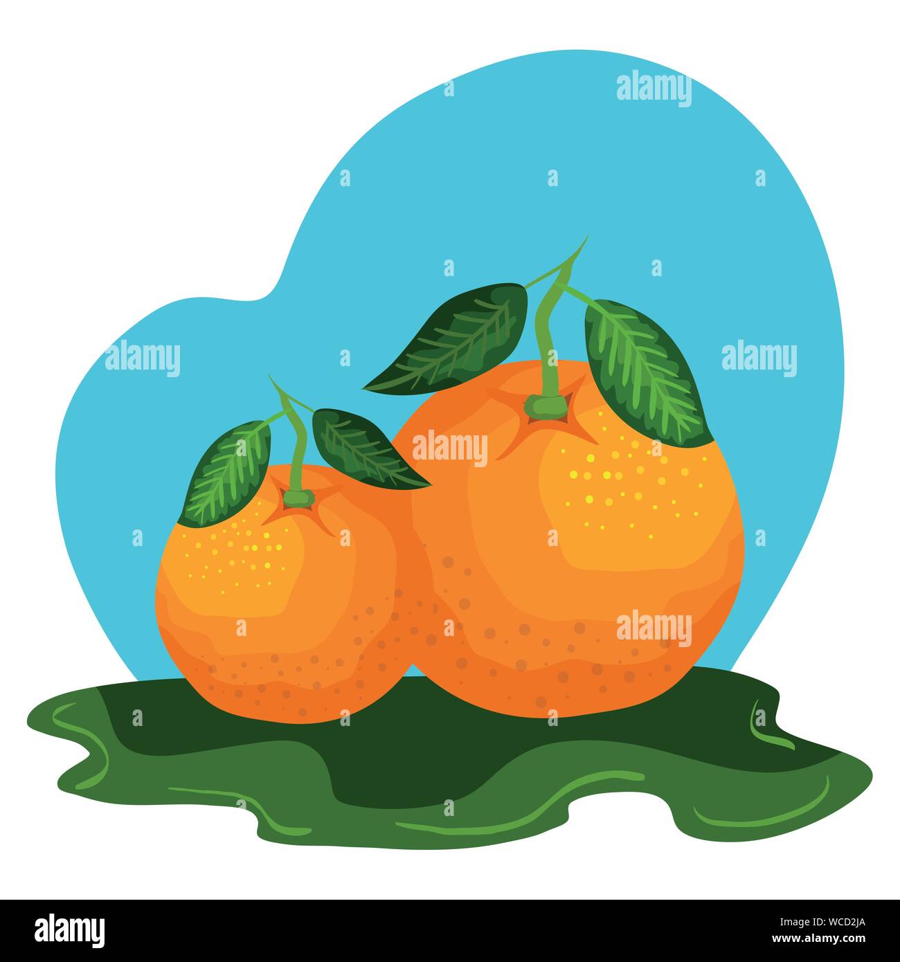 fresh orange fruit nature icon Stock Vector Image & Art - Alamy