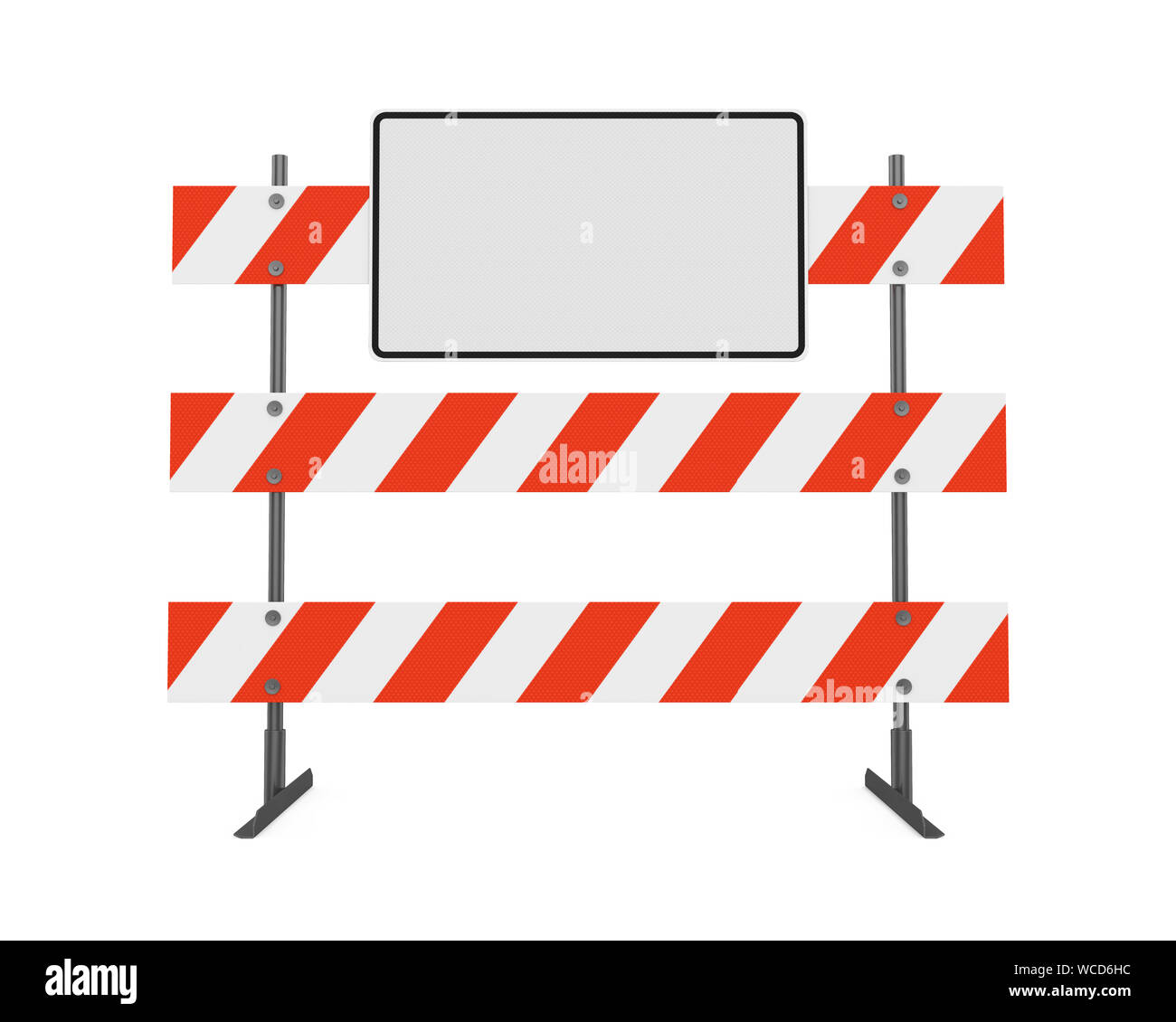 Under Construction Barrier Isolated Stock Photo