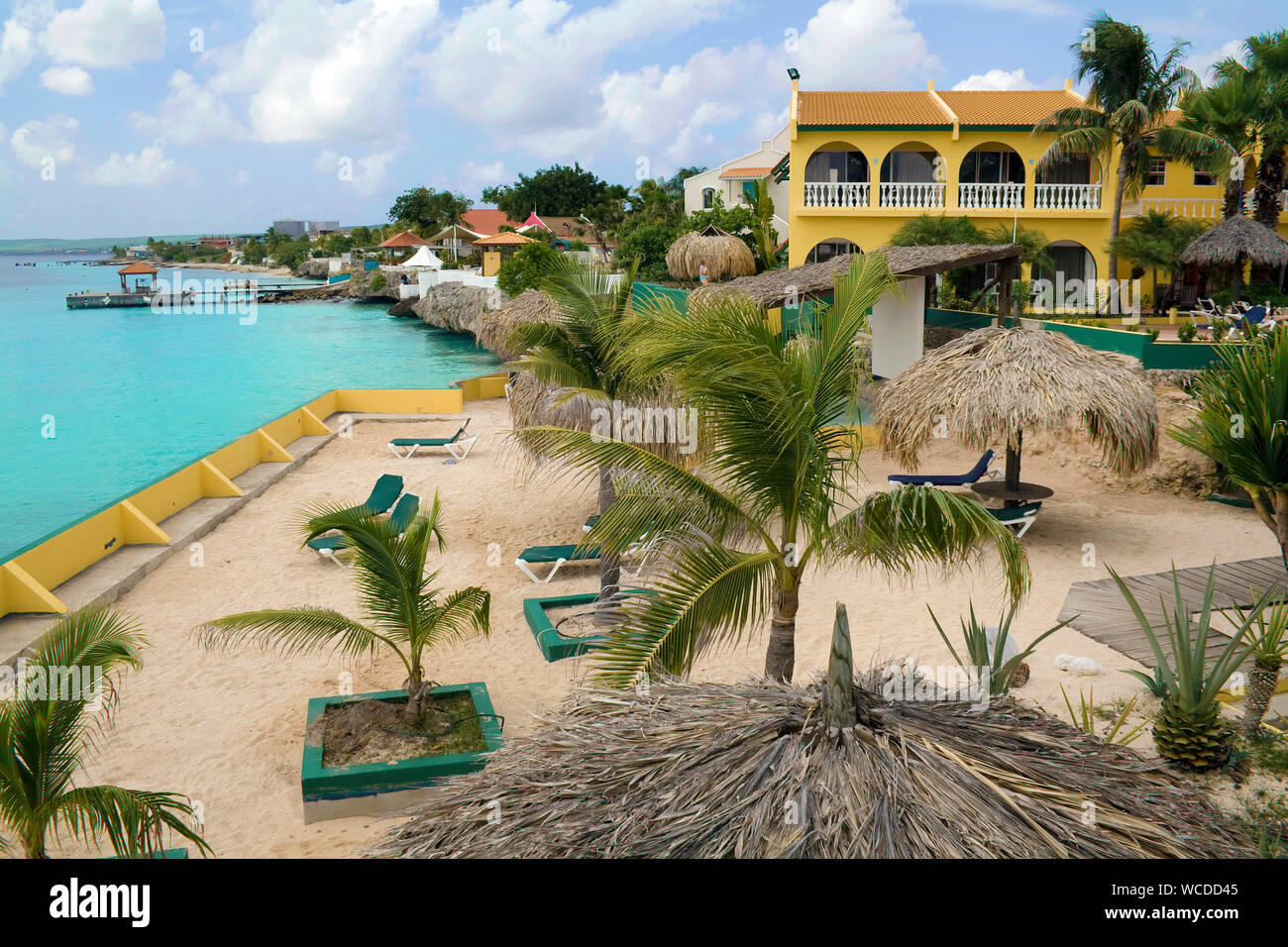 Buddy Dive Resort, popular Dive resort on Bonaire, Netherland Antilles Stock Photo