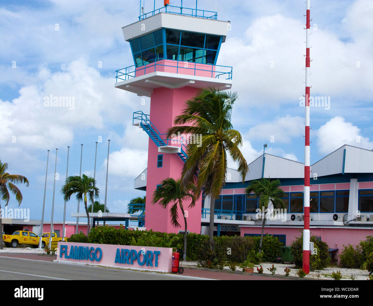 Tower of Flamingo Airport, Bonaire International Airport, Kralendijk, Bonaire, Netherland Antilles Stock Photo