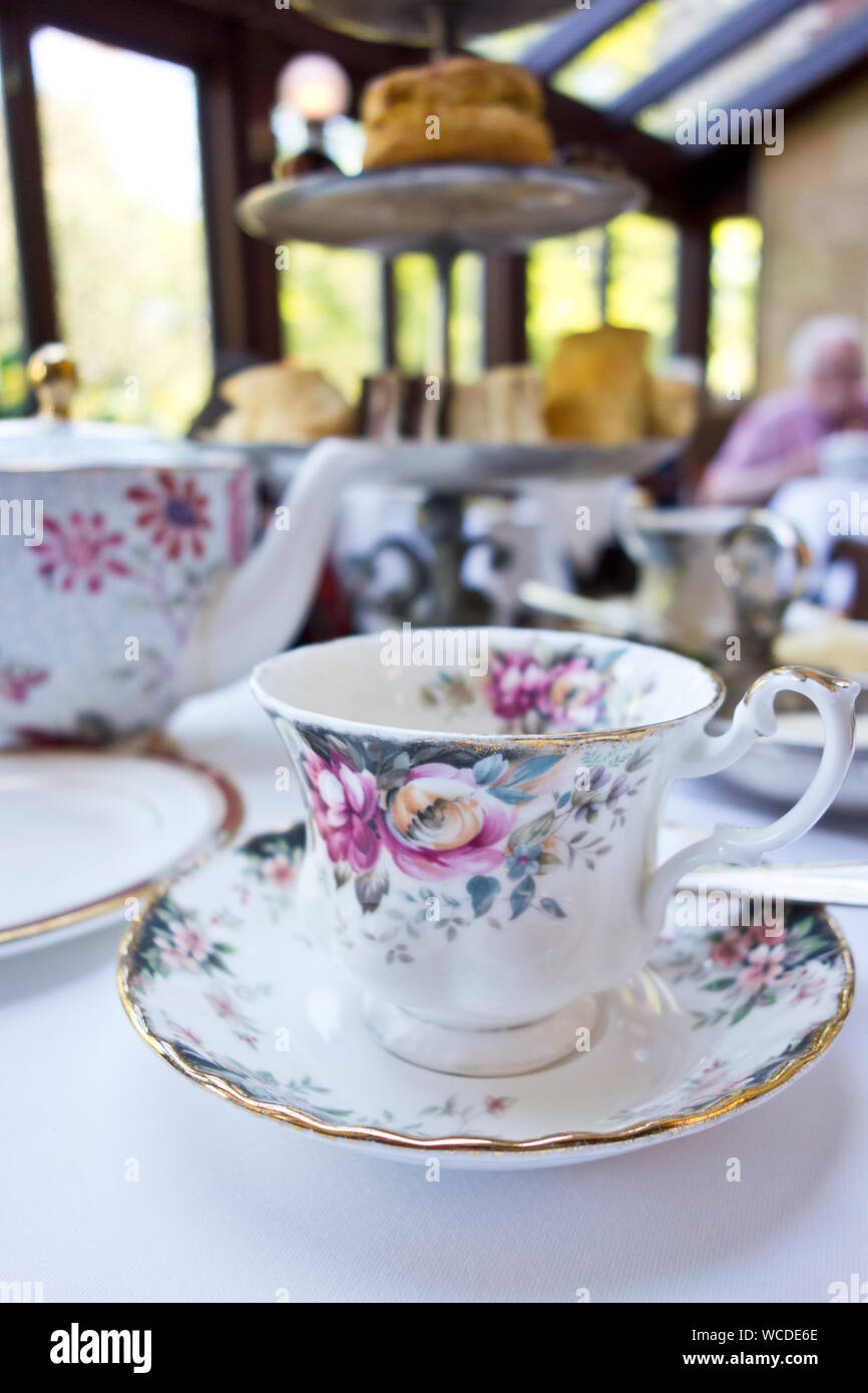 Afternoon Tea at the Prince of Wales Hotel in Niagara-On-The-Lake, Ontario, Canada. Stock Photo