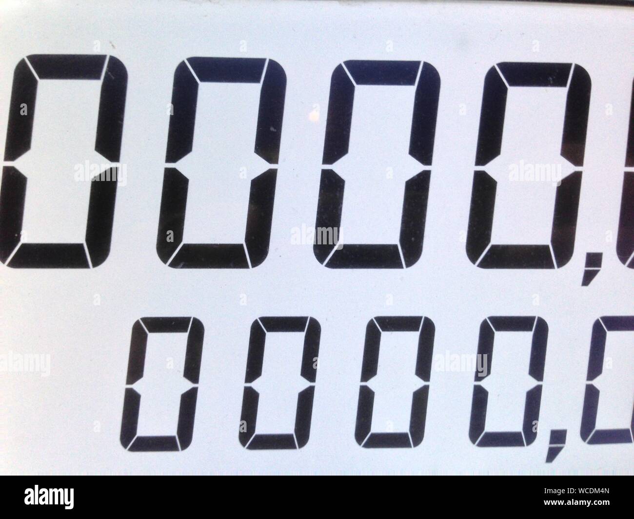 Closeup Of Fuel Pump Meter At Gas Station Stock Photo Alamy
