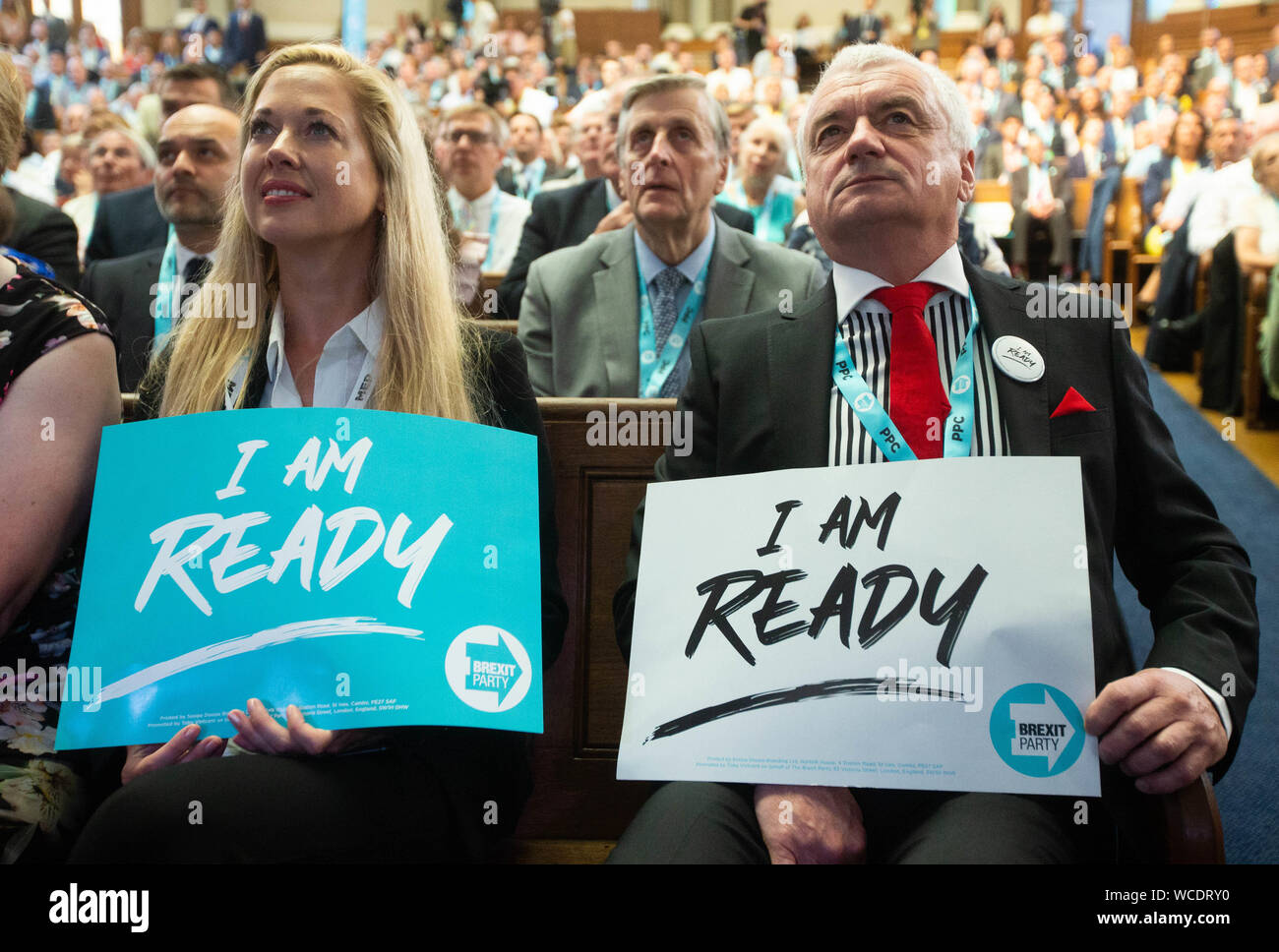 Brexit Party PPCs. The Brexit Party holds a conference in London to announce 635 Prospective Parliamentary candidates. Stock Photo