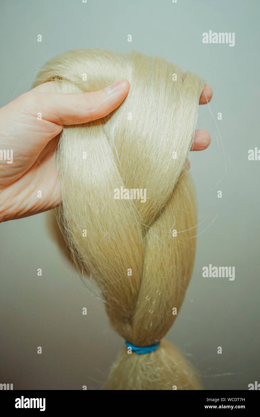 synthetic hair materials for weaving, braiding African braids zizi, Kanekalon, thin finished