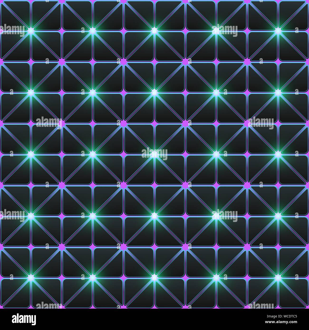 Seamless futuristic geometric cyberpunk pattern. Stock Vector
