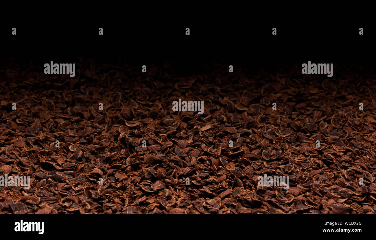 Grated chocolate texture. Ground chocolate background Stock Photo - Alamy