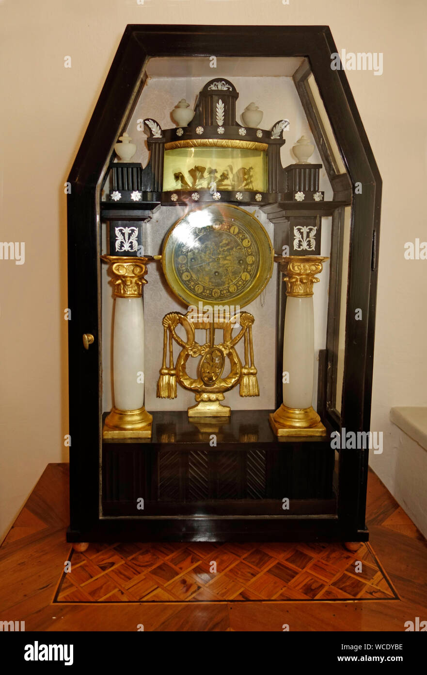 Old Shelf Mantel Tabletop Clock from 1840es Stock Photo Alamy