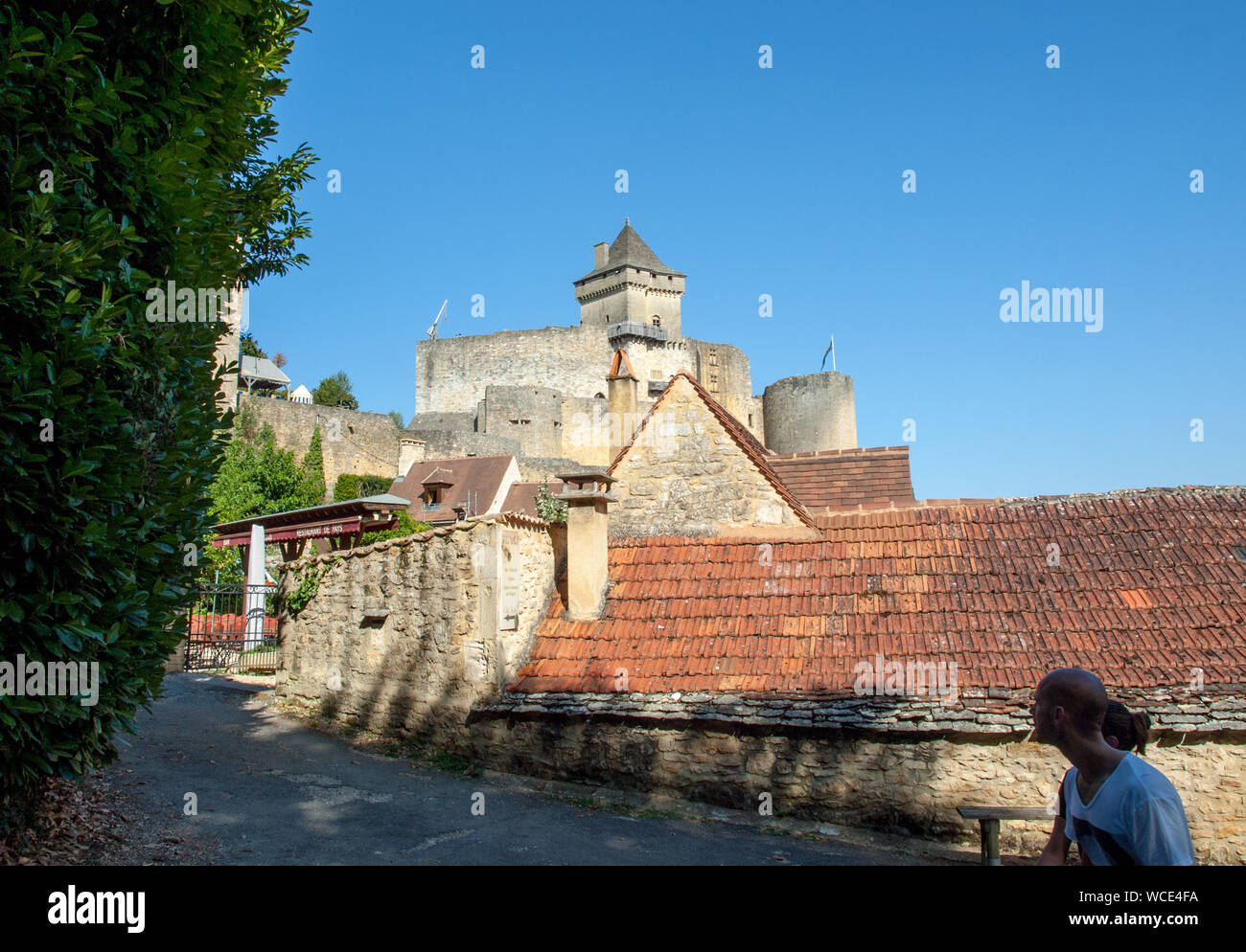 Castelnaud, Dordogne, France - September 7, 2018: Chateau de Castelnaud ...