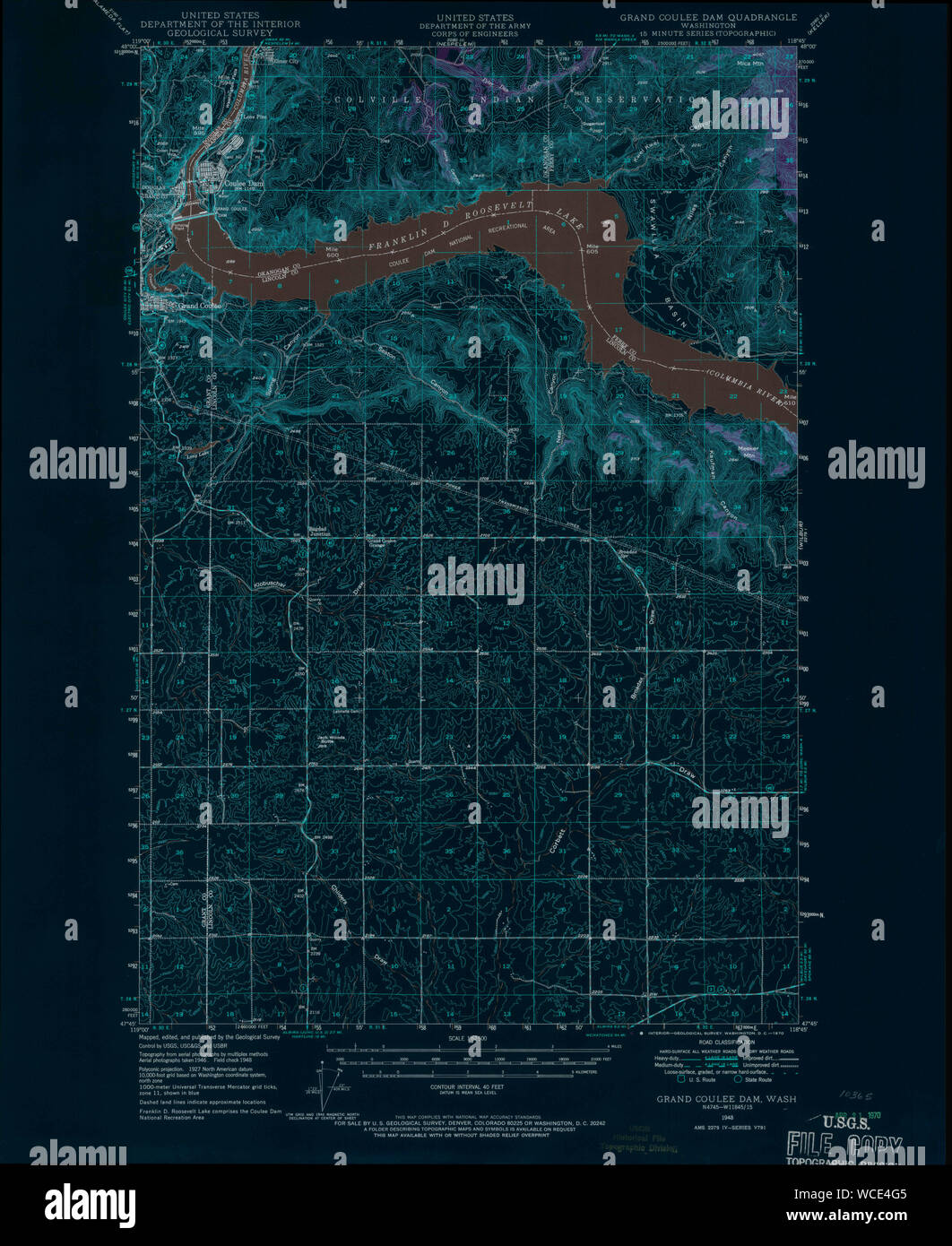 Map of grand coulee hires stock photography and images Alamy