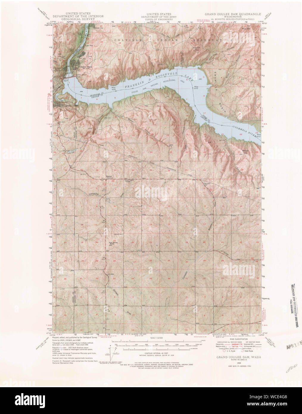 Map of grand coulee hires stock photography and images Alamy