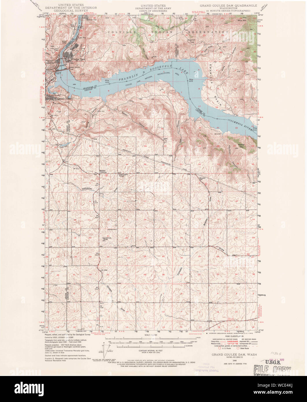 Map of grand coulee hires stock photography and images Alamy