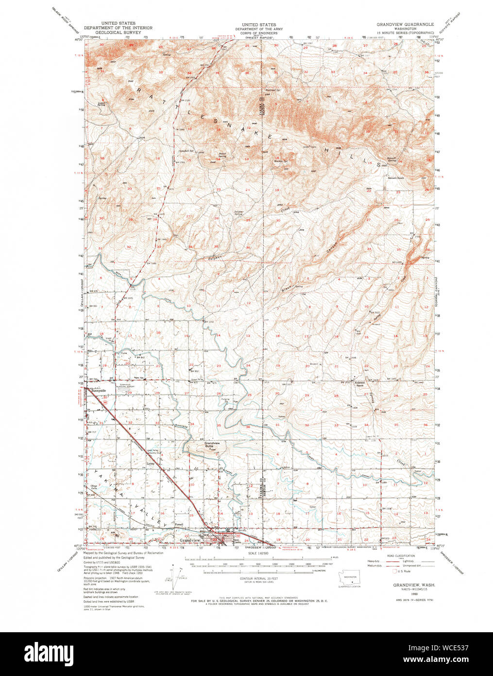Map of grandview washington hires stock photography and images Alamy