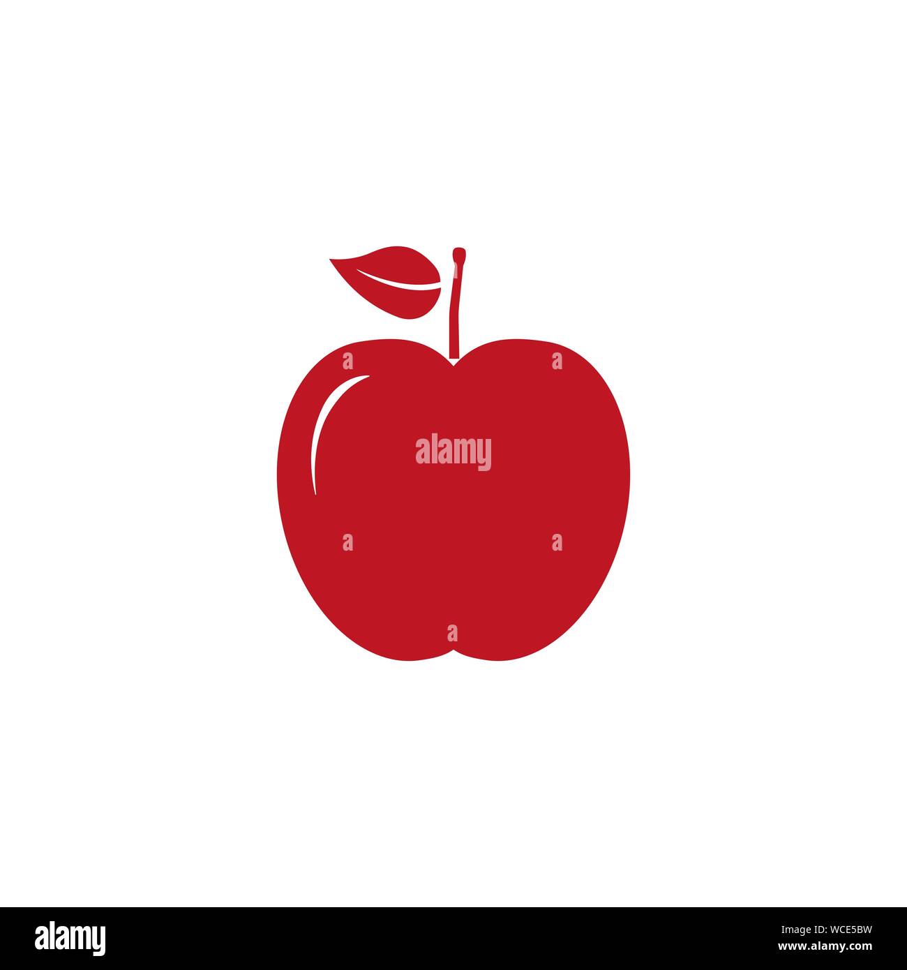 Apple, fruit icon. Vector illustration, flat design Stock Vector Image ...