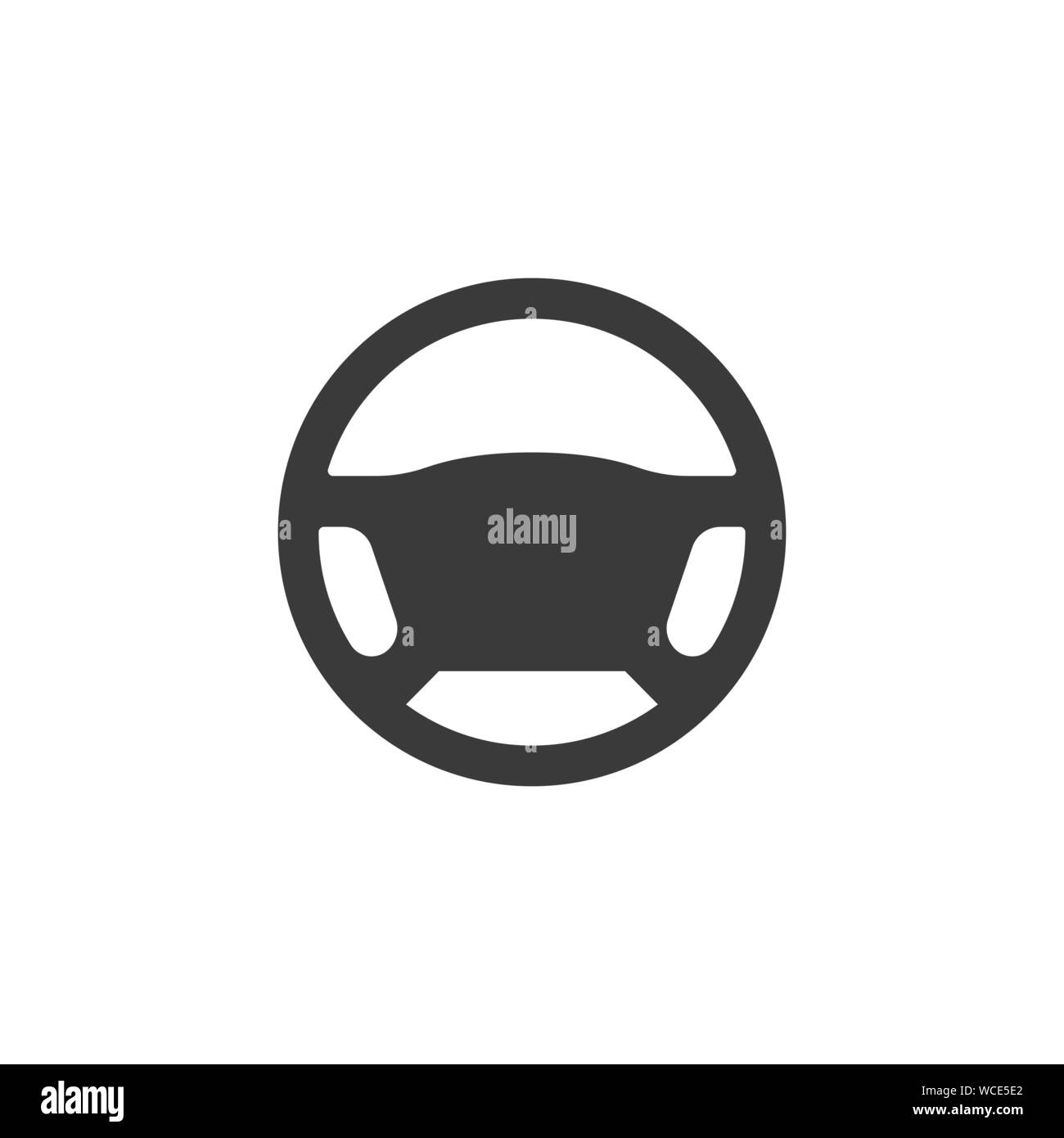 Car steering wheel icon. Vector illustration, flat design. Stock Vector