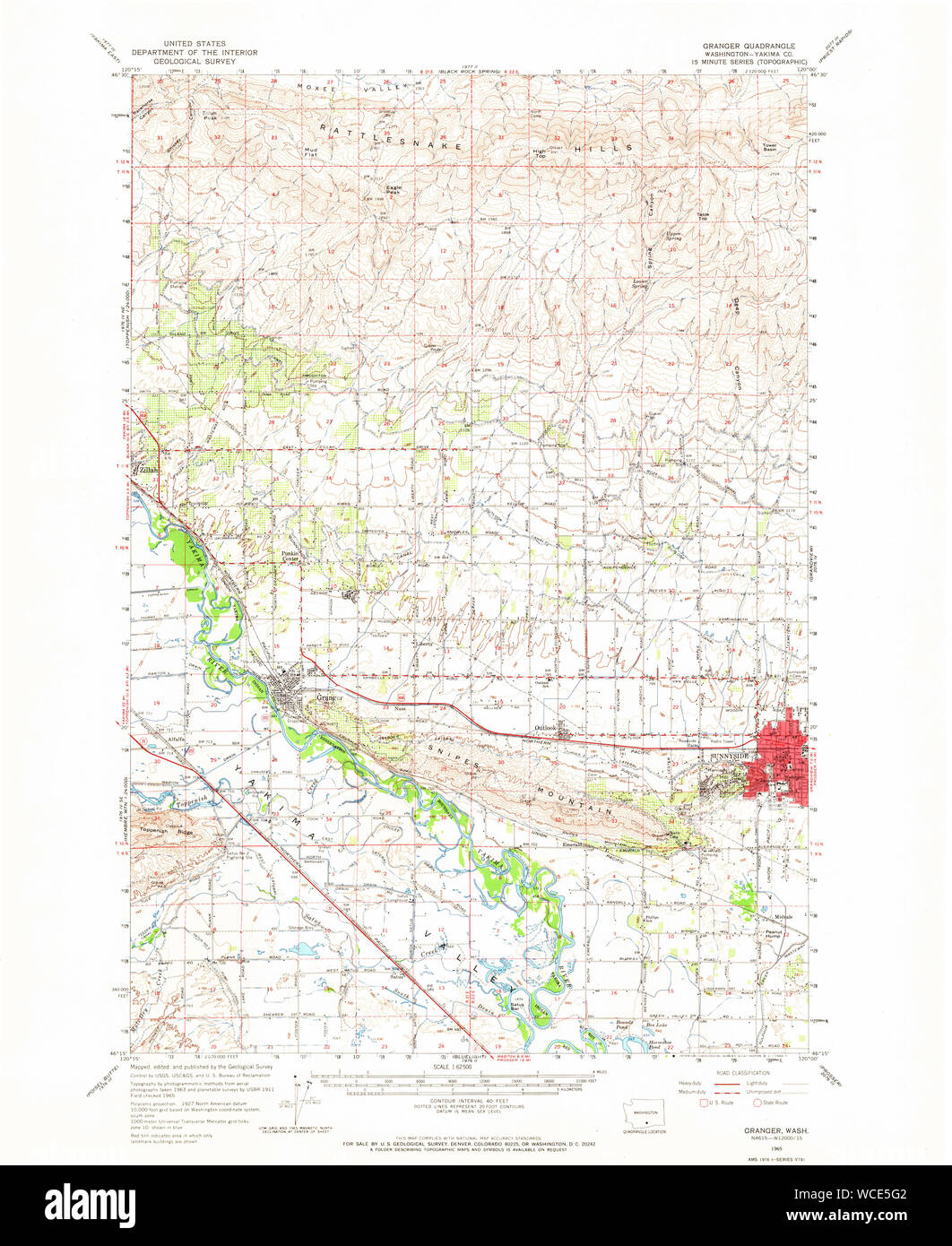 Map of granger washington Cut Out Stock Images & Pictures Alamy
