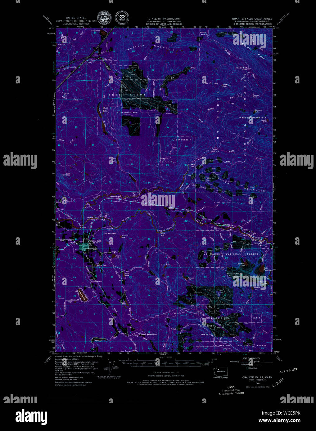 Map of granite falls hires stock photography and images Alamy