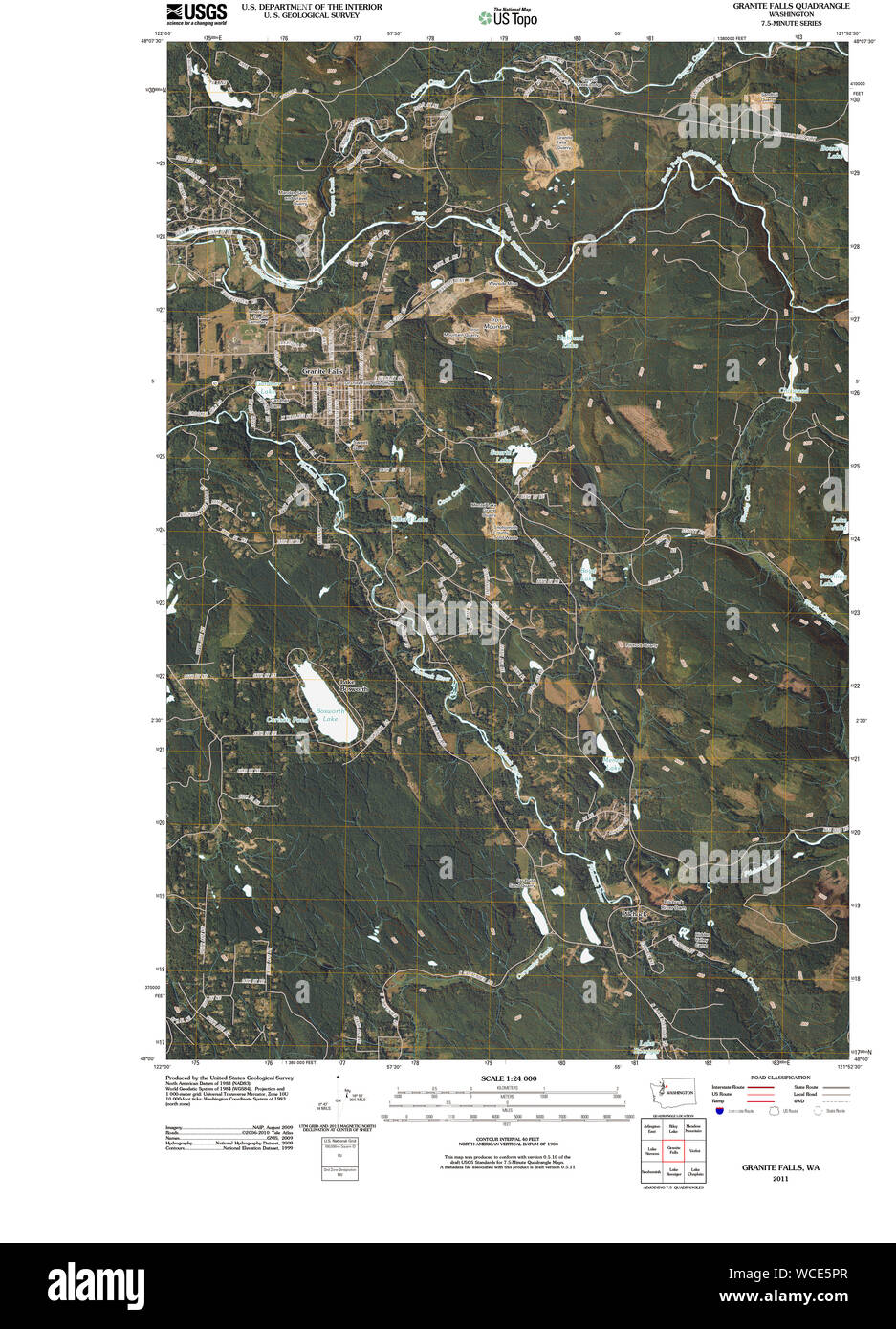 Map of granite falls Cut Out Stock Images & Pictures Alamy