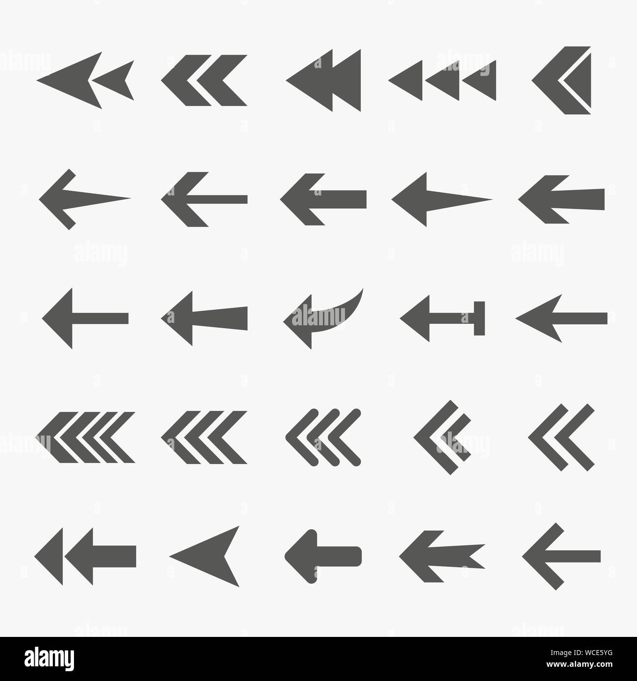 Arrow icon set. Vector illustration, flat design Stock Vector Image ...