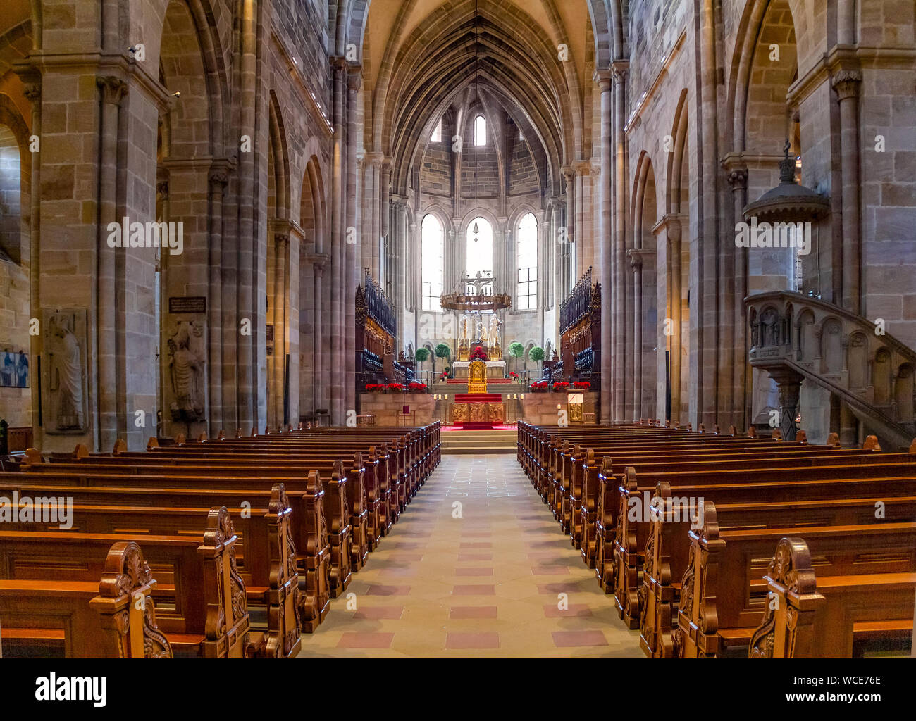 interior of the Bamberg Cathedral, a church in Bamberg, Germany Stock Photo