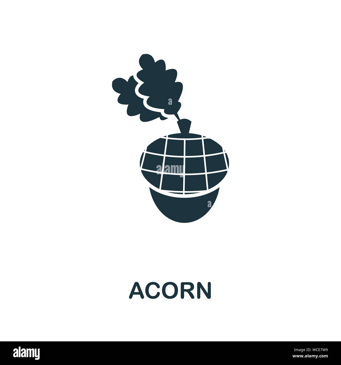 Acorn vector icon symbol. Creative sign from acorn icons collection. Filled flat Acorn icon for computer and mobile Stock Vector