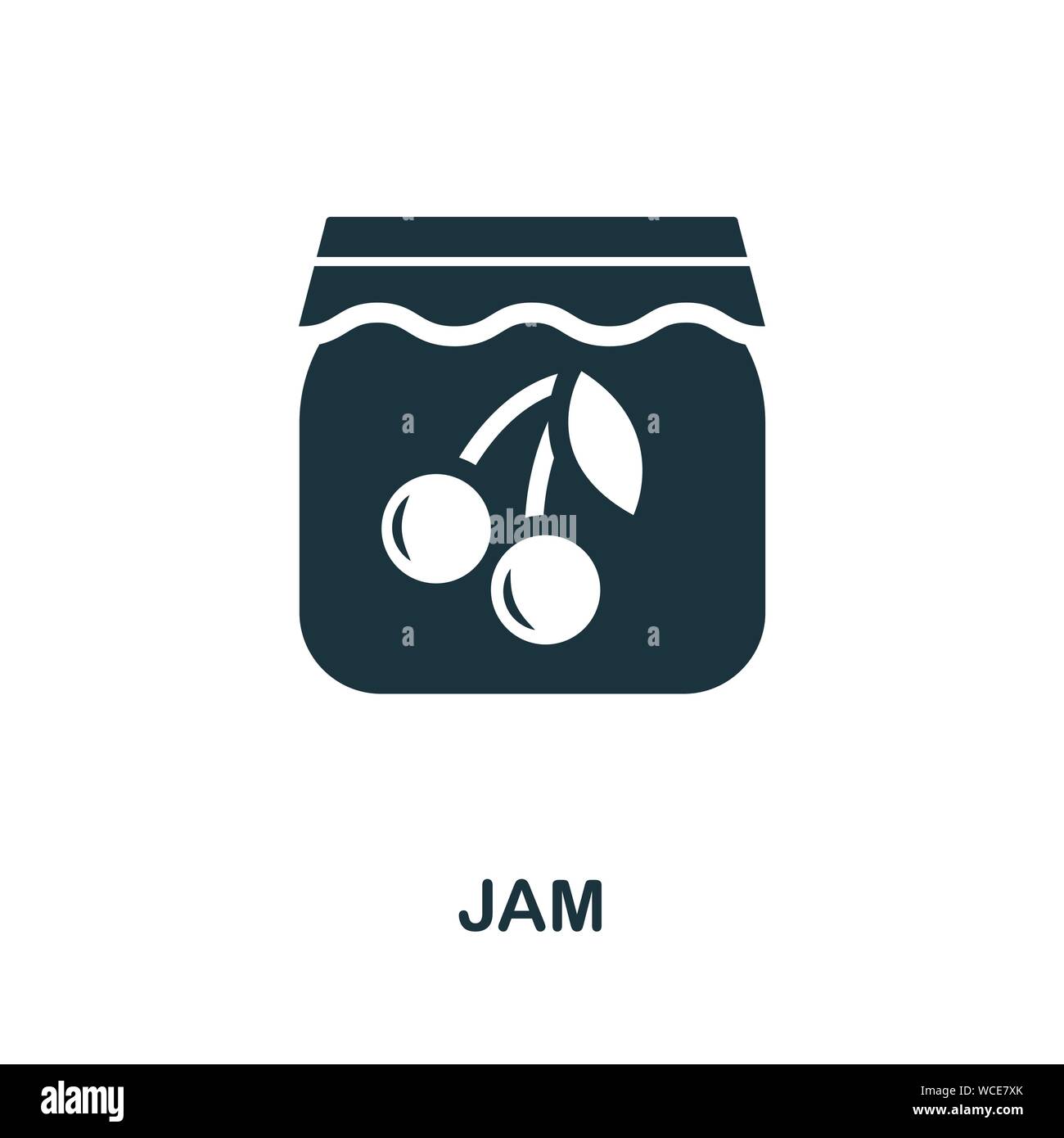 Jam vector icon symbol. Creative sign from jam icons collection. Filled