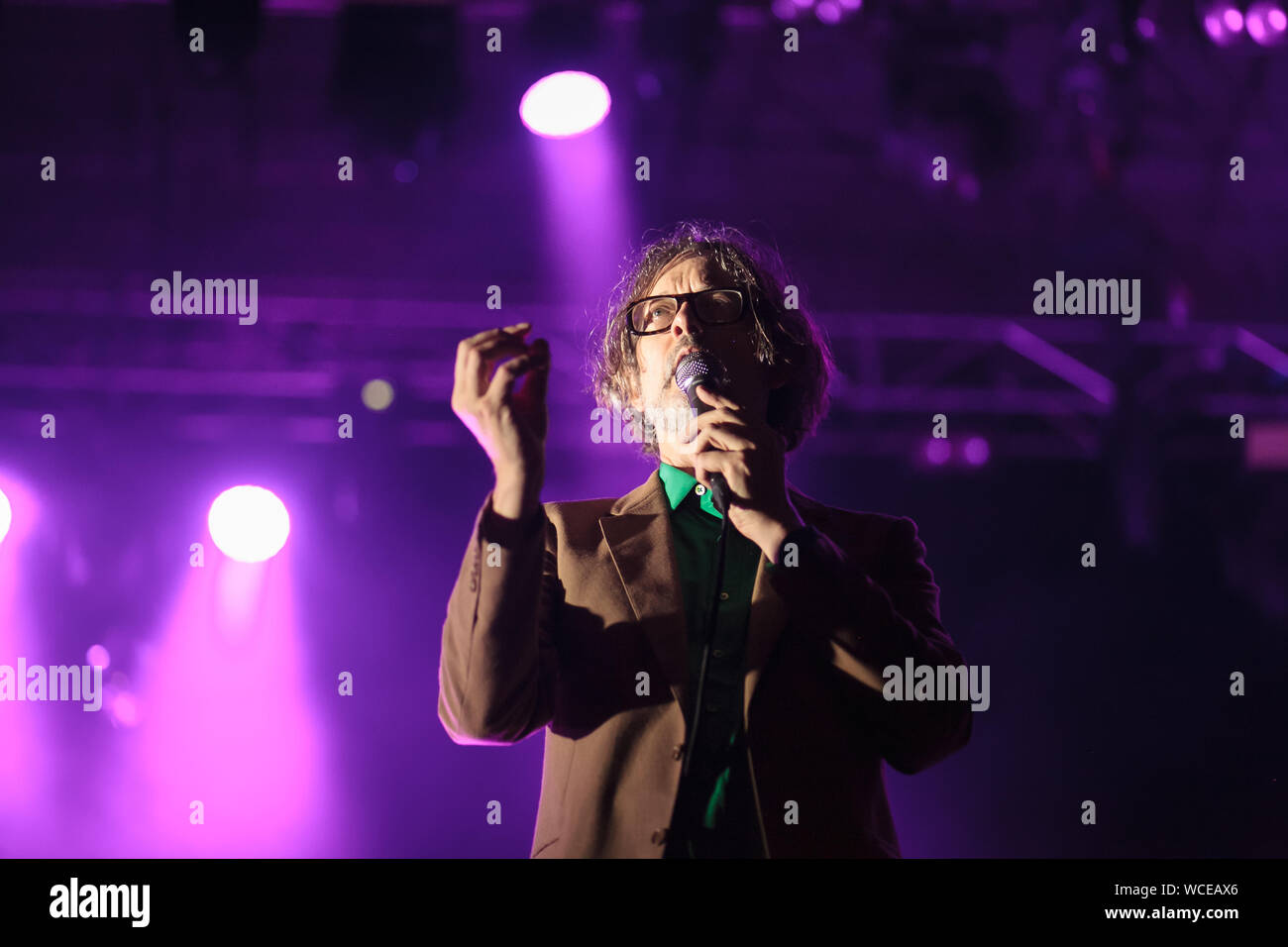 2019, August 25 Turin, Italy Jarvis Cocker, singer of the pulp band ...