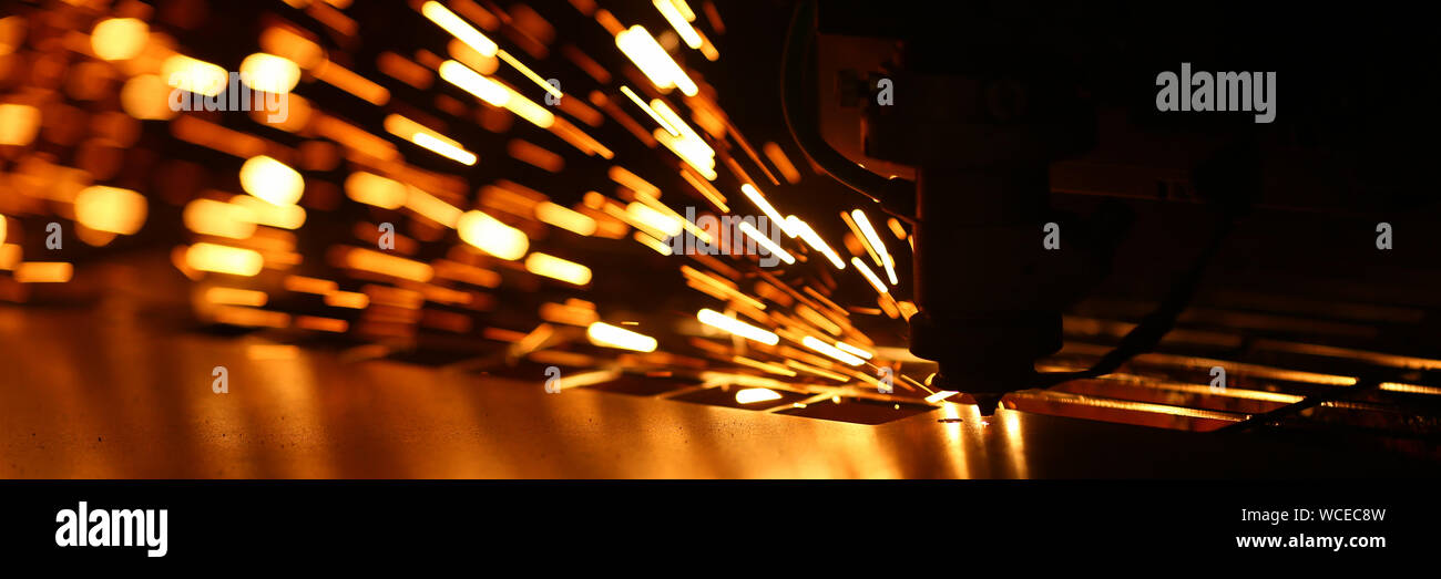Industrial laser machine for metal Stock Photo