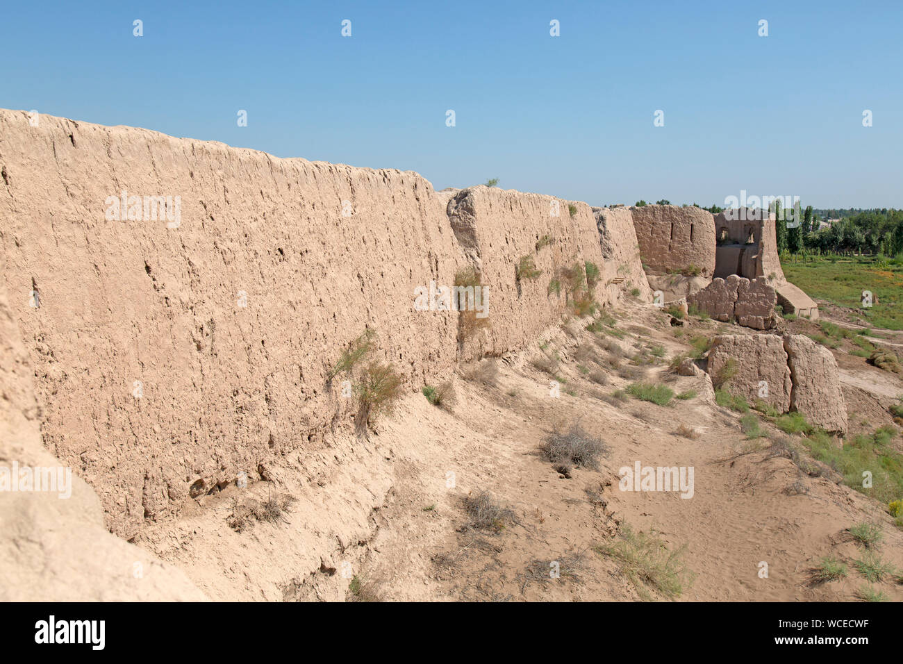 The ruins of the ancient Guldursun Kala Fort, in there Karakalpakstan area of Uzbekistan. Stock Photo