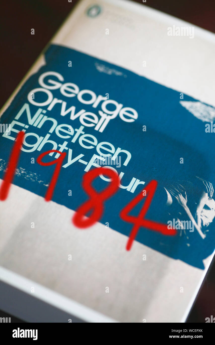 George Orwell's 1984 book cover. Stock Photo