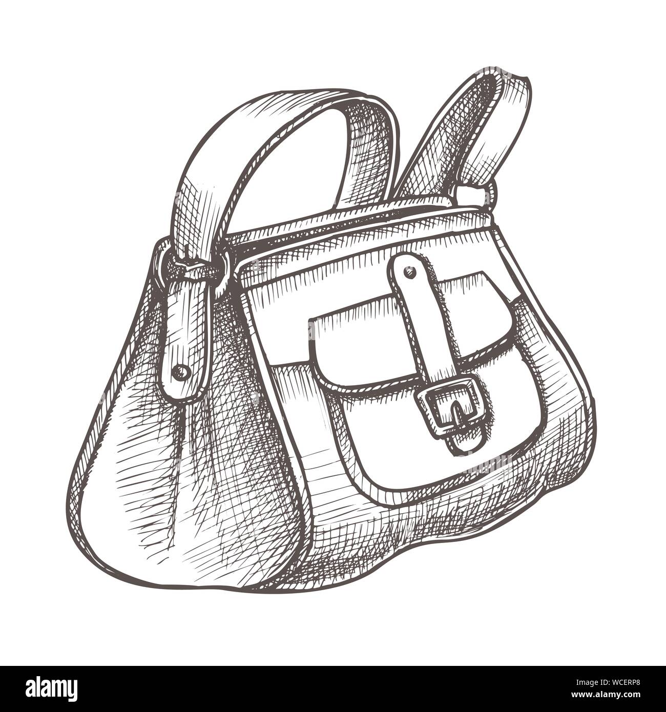 Men's messenger bag hand drawn fashion illustration, free image by  rawpixel.com / ton