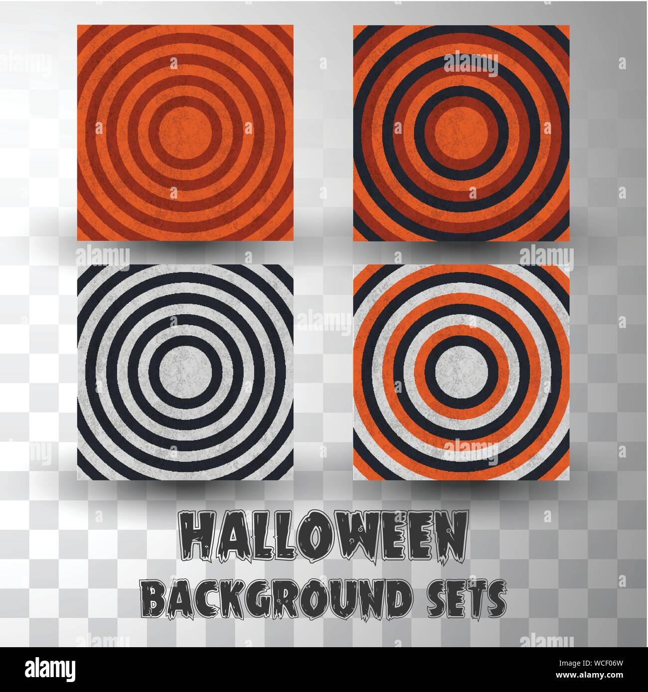 Spiral halloween abstract background set with different colour Stock Vector