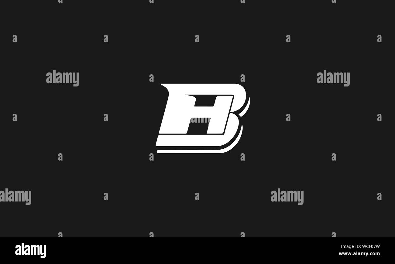 B h initial logo Black and White Stock Photos & Images - Alamy