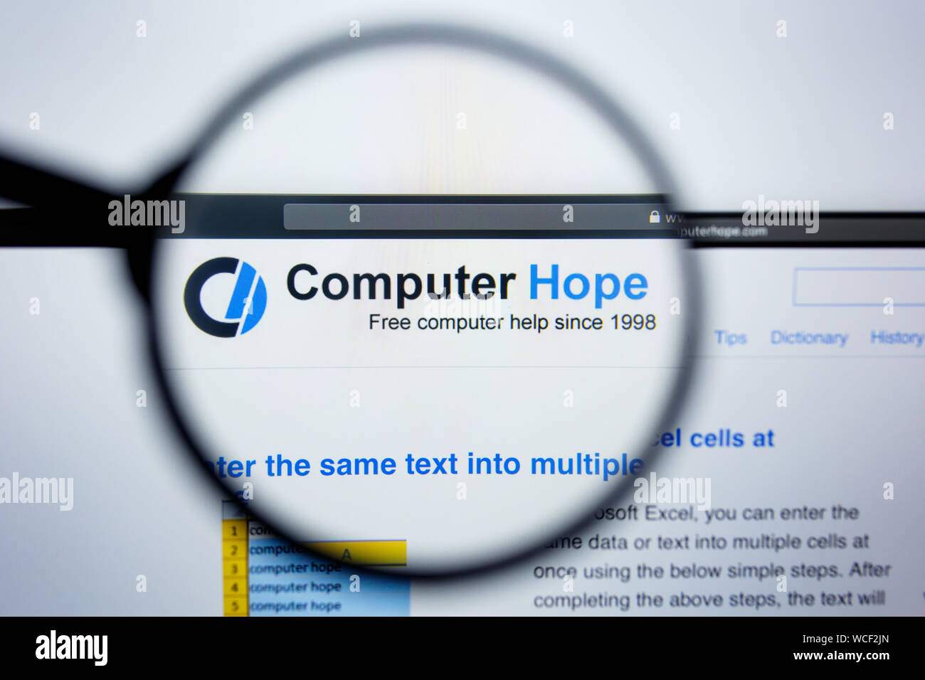 Computer Computer Hope Los Angeles, California, USA - 29 Jule 2019: Illustrative Editorial of ...