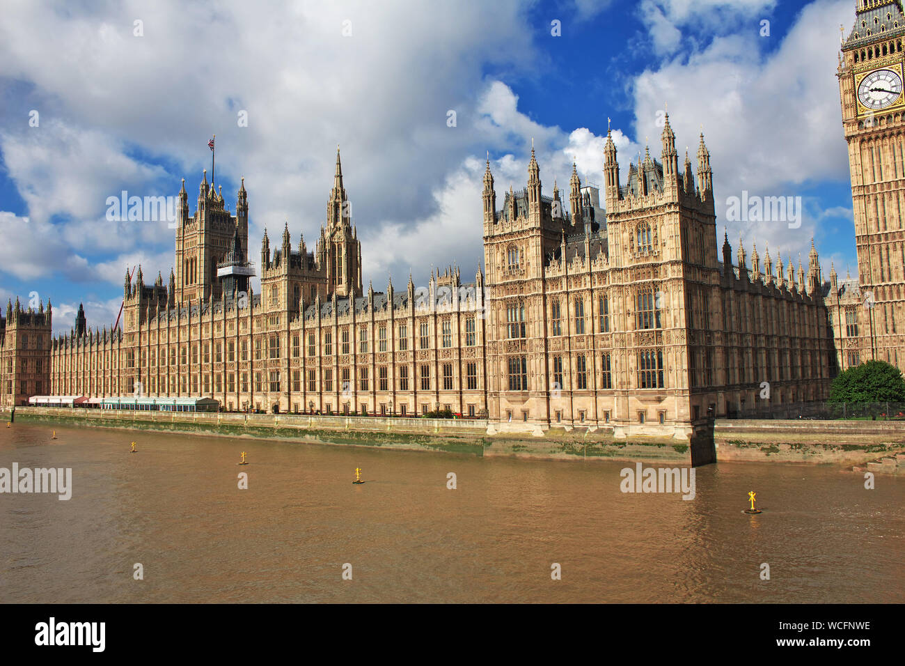 The building of British Parliament in London city, England Stock Photo ...