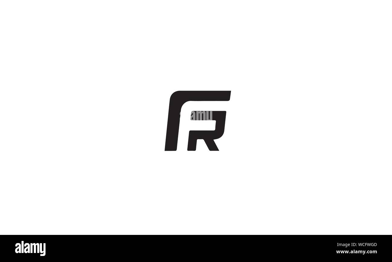FR RF F R abstract letter mark monogram logo vector template Stock Vector