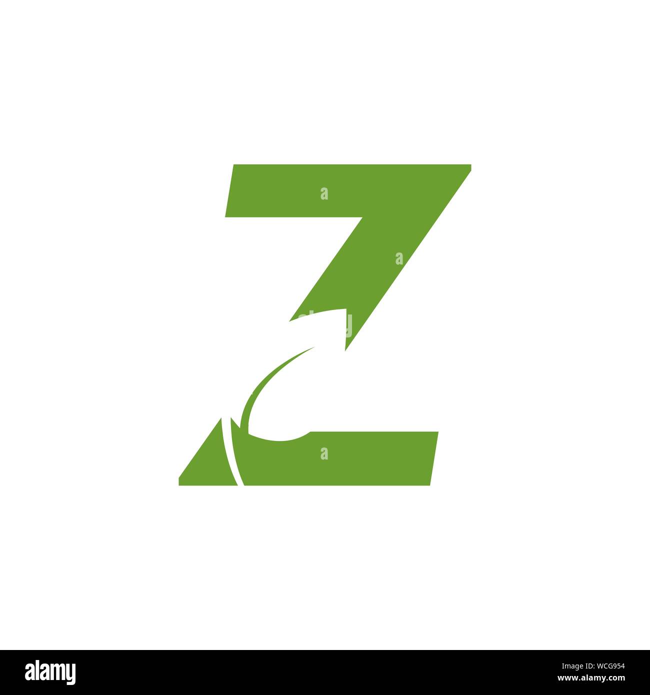 Alphabet leaf graphic design template vector isolated illustration