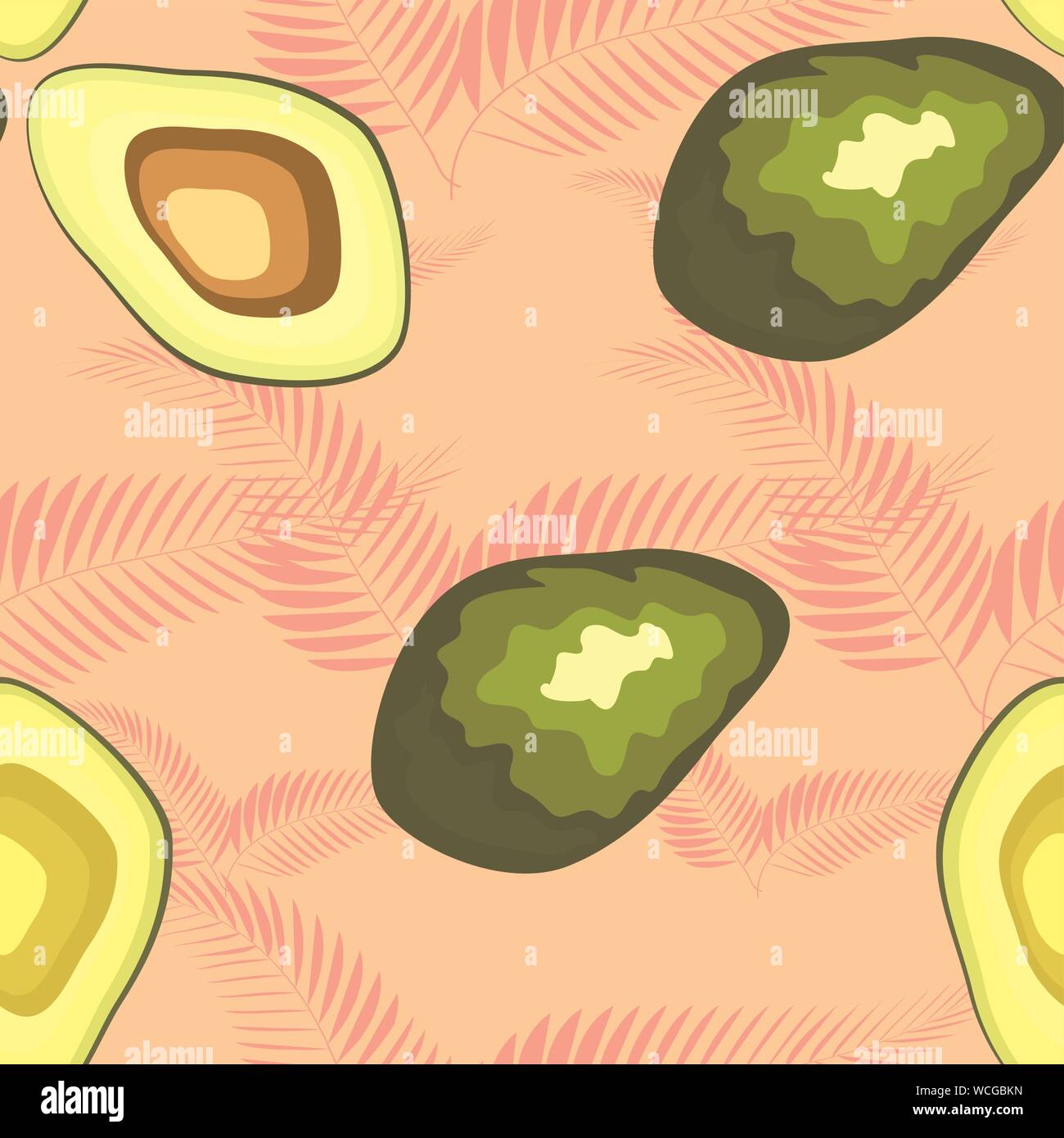 healthy food. Avocado print. Seamless pattern. Cute nature illustration ...