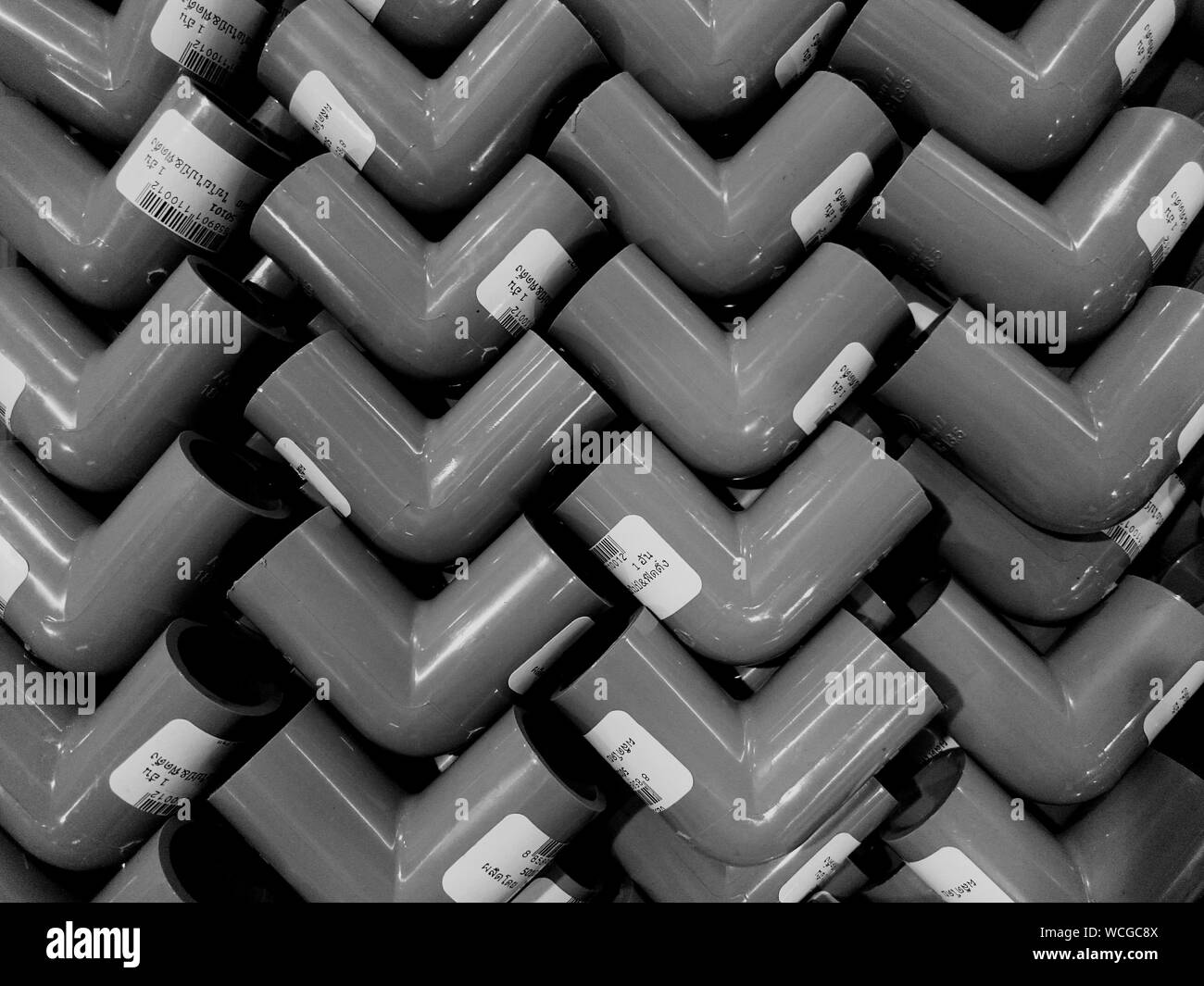 Full Frame Of Plastic Tubes Stock Photo Alamy