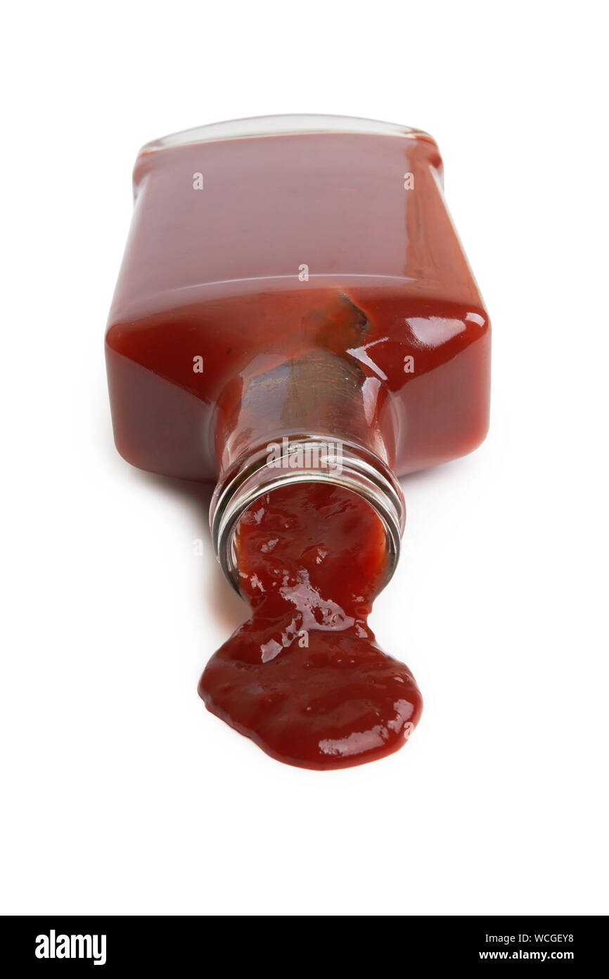 Bottle of tomato sauce isolated on white background Stock Photo - Alamy